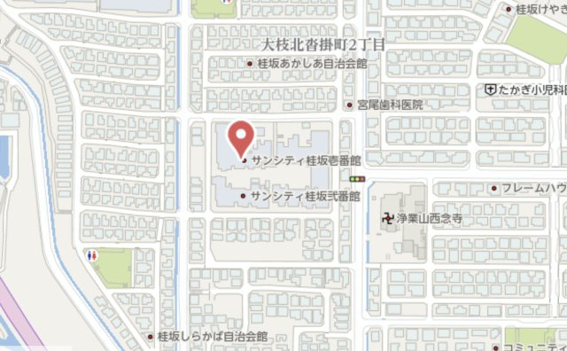 サンシティ桂坂壱番館　4階の地図