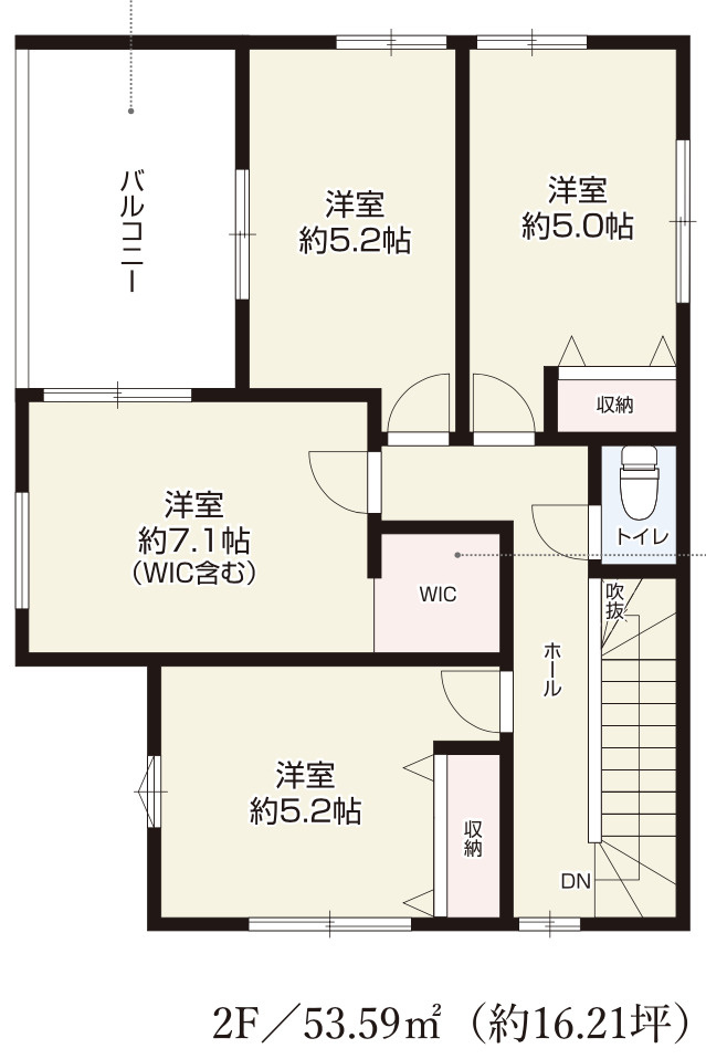 【仲介手数料無料】所沢市若狭８期全１棟　所沢市の新築住宅なら西武ハウジングの間取り