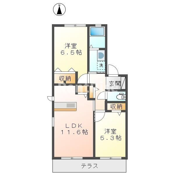 クラウディアゆう　A棟の間取り