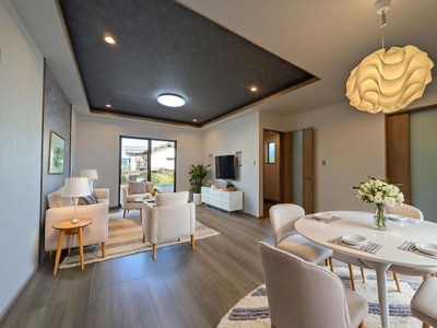 【居間・リビング】 | 安芸郡府中町清水ヶ丘 清水ヶ丘 | ☆CGでバーチャルホームステージングしています。
