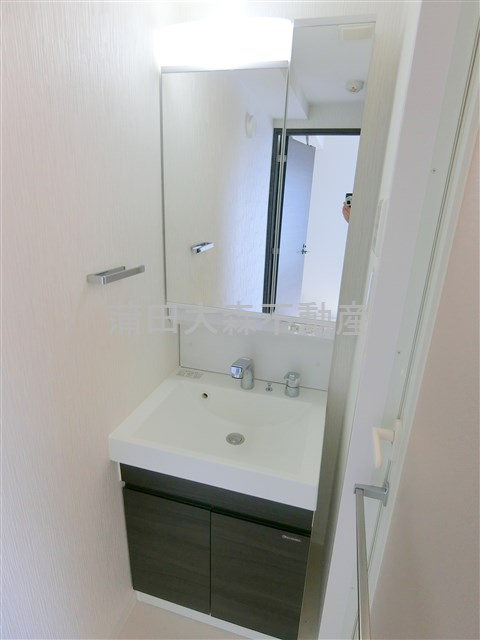 La Douceur大森山王の洗面所|洗面脱衣所　2面鏡の独立洗面台