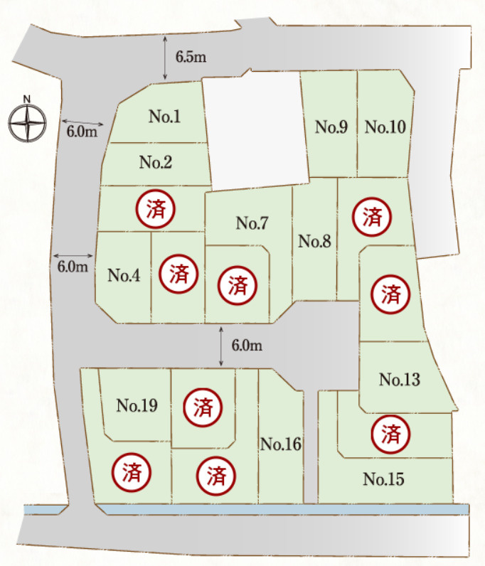 向日市上植野町御妙林の区画図|全20区画