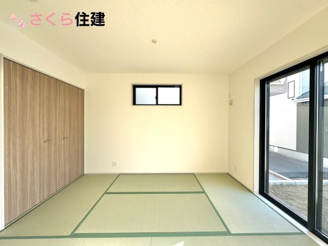 いろどりアイタウン栃木市平柳町３丁目22-P2　２号棟の和室|扱いやすくデザイン性の高い畳の和室はお昼寝スペースにしたり、お孫さんが泊まりに来た客間にもなります