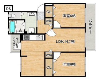 【間取り】 | 泉北茶山台第１次住宅９号棟