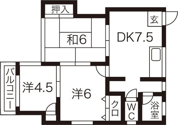 アーバンライフA棟の間取り