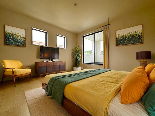 【新築戸建】　いわき市自由ヶ丘2期　全2棟　長期優良住宅の子供部屋|1号棟洋室に家具を配置したイメージ画像です
※本画像はCGで作成しており、実際に現地に 家具は置かれておりません。また、価格に 家具は含まれておりません。