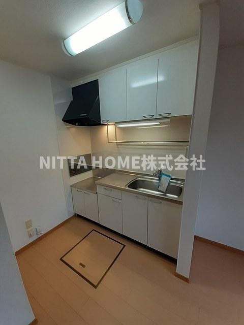 アルメールＢのキッチン|ガスコンロ設置可能です〇