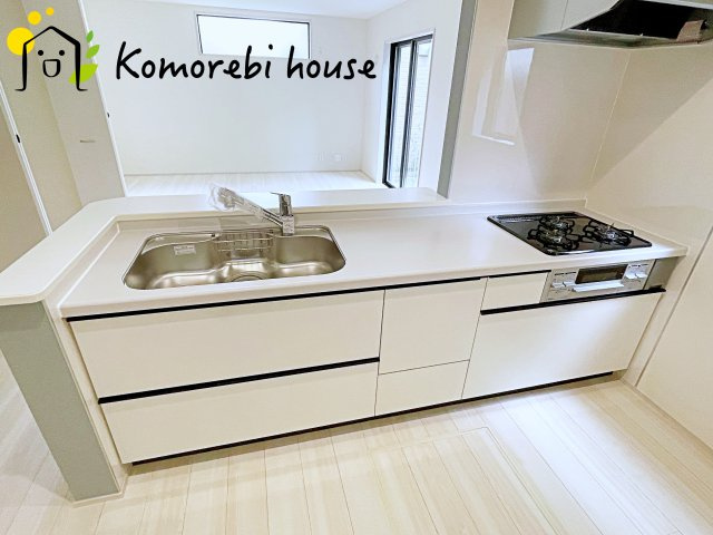 上尾市浅間台　新築一戸建て　リーブルファイン　01のキッチン|お料理しやすいキッチンです