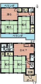 野田通貸家の間取り
