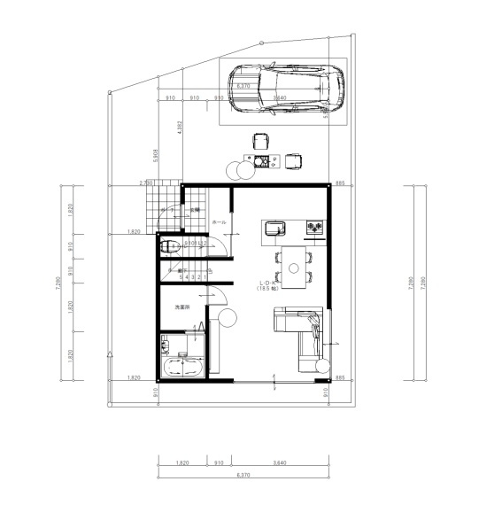 プレスティア昭島　宅地分譲全10区画売地　昭島市宮沢町　2号区　建築条件なしの外観|北道路はプライバシーを重視した間取り設計がしたい方に人気の区画♪