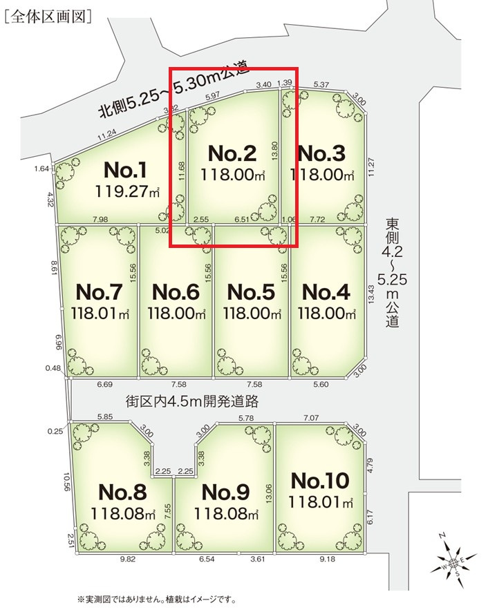 プレスティア昭島　宅地分譲全10区画売地　昭島市宮沢町　2号区　建築条件なしの土地図|全10区画建築条件無し売地♪理想のお住まいが素敵な街並みに佇むイメージを是非ご想像ください☆