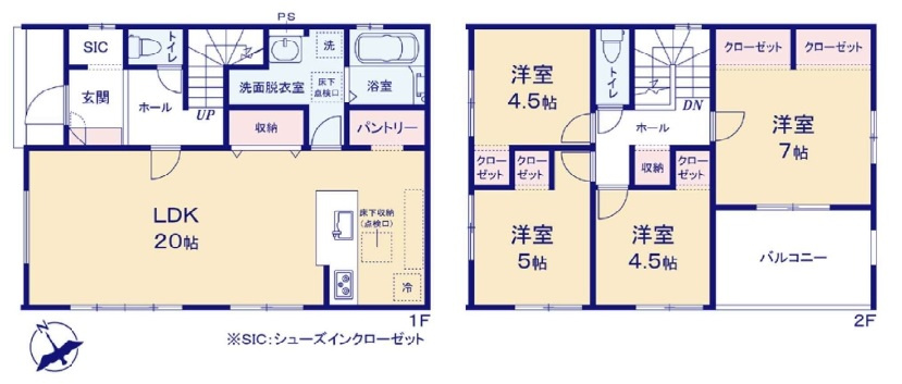新築一戸建て 入間市豊岡の間取り