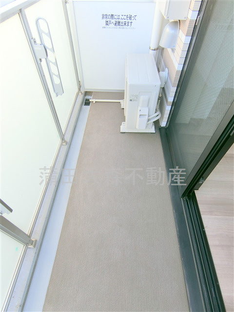 DIPS南六郷ディップスのバルコニー|物干し金具付きのバルコニー