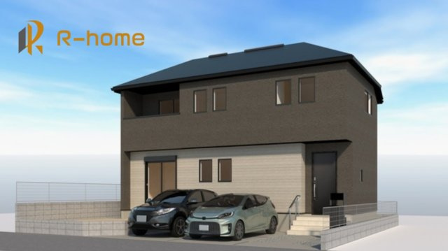 取手市新取手2丁目第2期　新築戸建て　1号棟の外観パース|2026年1月完成予定！近隣の同仕様完成物件をご見学いただけます♪