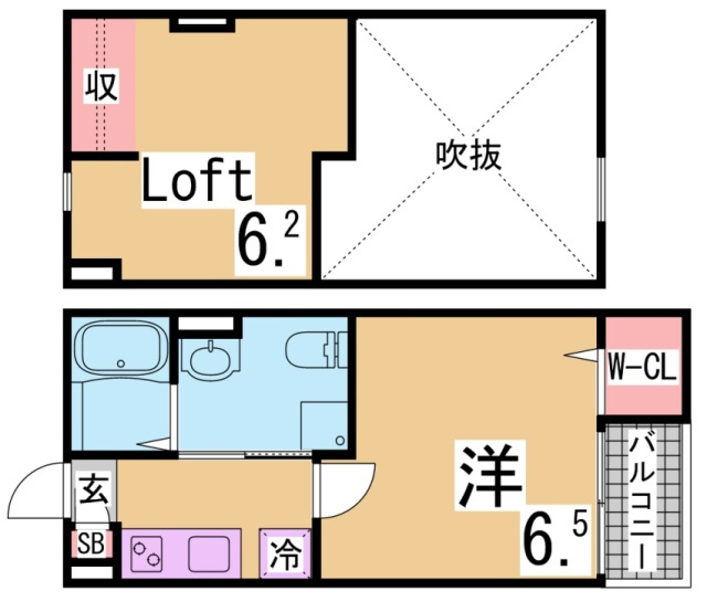 神戸市長田区東尻池町４丁目のアパートの間取り