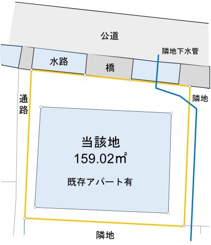 閑静な住宅地　陽当たり良好の土地図|土地図