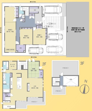 杉並区今川中古戸建ての間取り