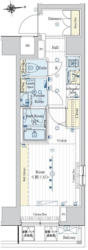 フュージョナル東日本橋の間取り