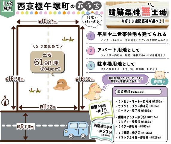 西京極午塚町　一括　条件無土地