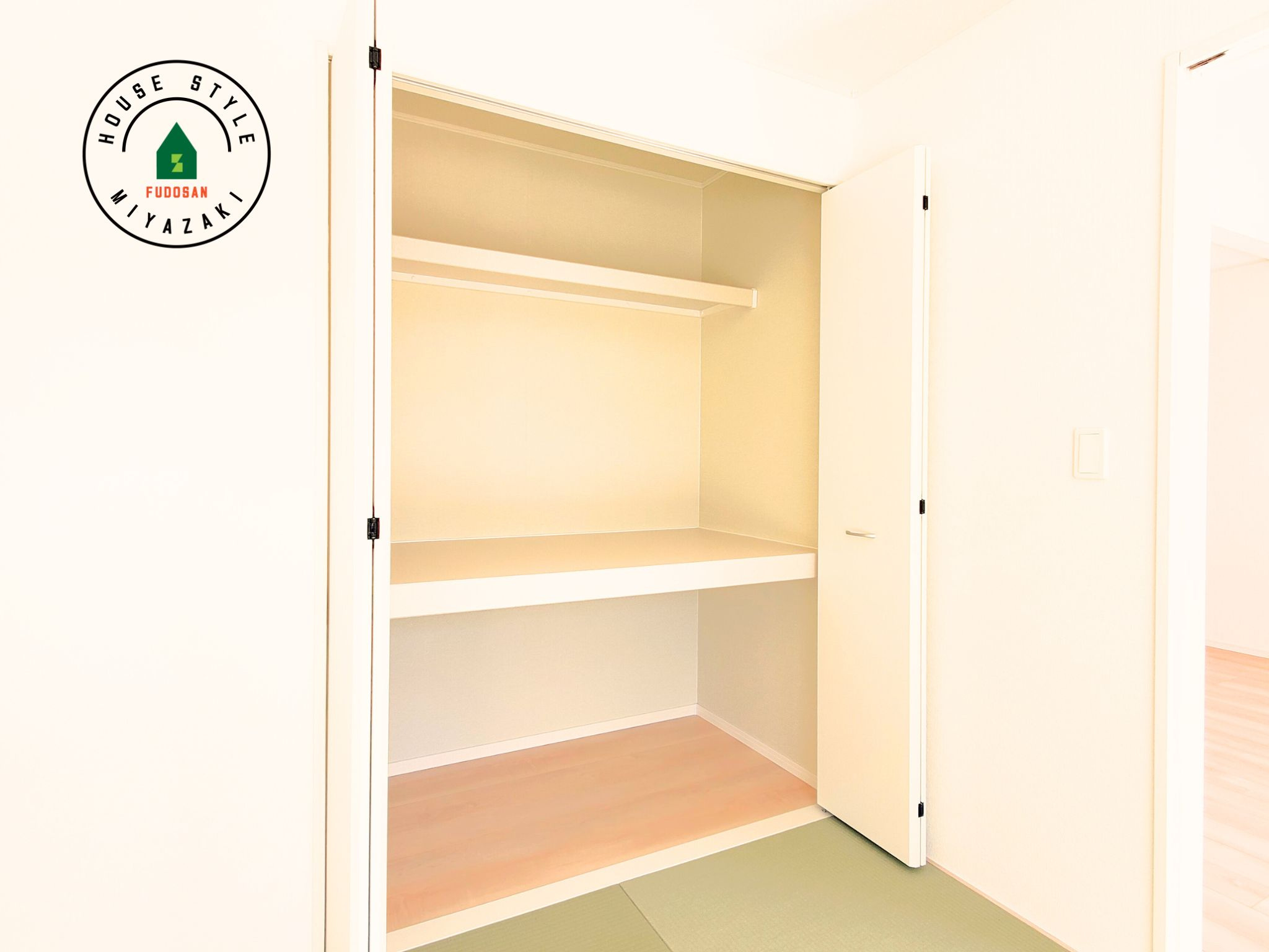 都城市都北町第1-3棟（2号棟）の内観：施工例|和室収納スペースです。