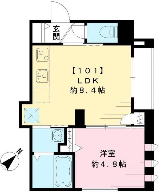 グランビューノ荏原の間取り