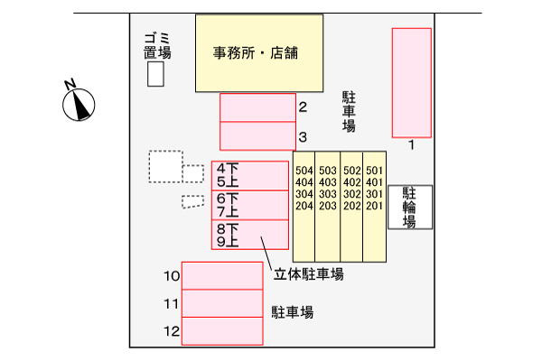 アンソレイエ・アビタシオンの駐車場|駐車場