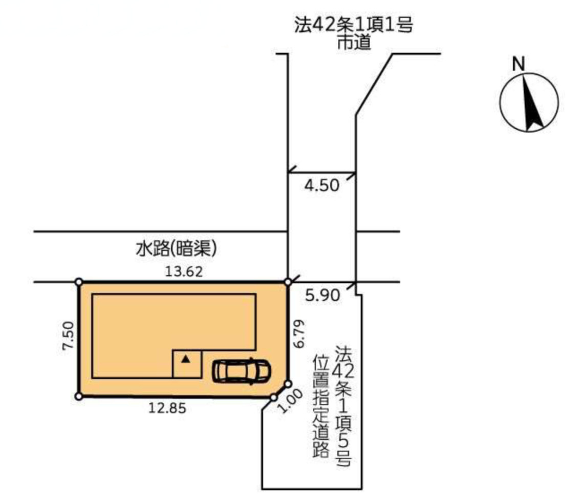中古戸建　松戸市新松戸南3丁目の区画図