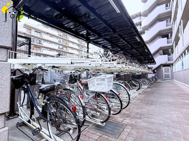 オーベル大宮東宮原の駐輪場|整頓されている駐輪場も完備しております。