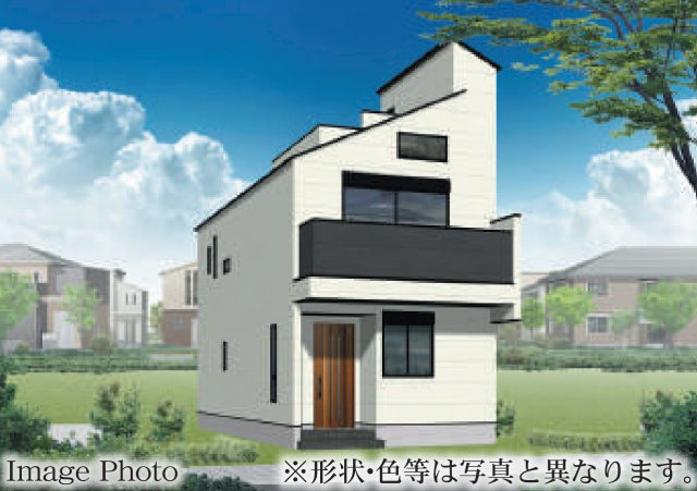 横浜市戸塚区南舞岡2丁目 新築戸建て【仲介手数料無料】の外観パース