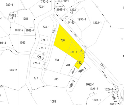 【土地図】 | 樋脇町塔之原字西田間田戸建 