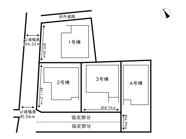 【区画図】 | 姫路市飾磨区構1期／全4棟