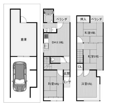 【間取り】 | 桂乾町一戸建