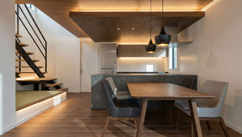 プレスティア昭島　宅地分譲全10区画売地　昭島市宮沢町　4号区　建築条件なしの完成予想図|一階には広々としたウォークインクローゼットを配置。洗面所のすぐ隣にあり、洗う・干す・しまうがスムーズにつながる家事動線の良い配置が魅力です。