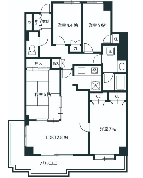 コスモ南柏の間取り