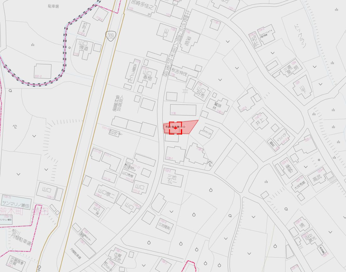 久留米市荒木町藤田　売り土地の地図