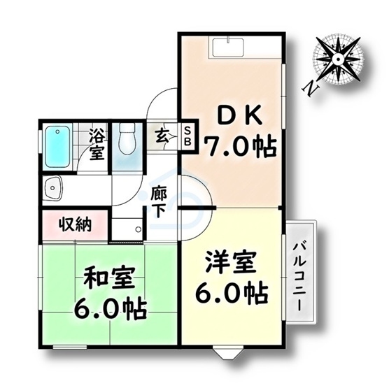 【間取り】 | アルタビスタ A棟【名古屋市賃貸・南向き】