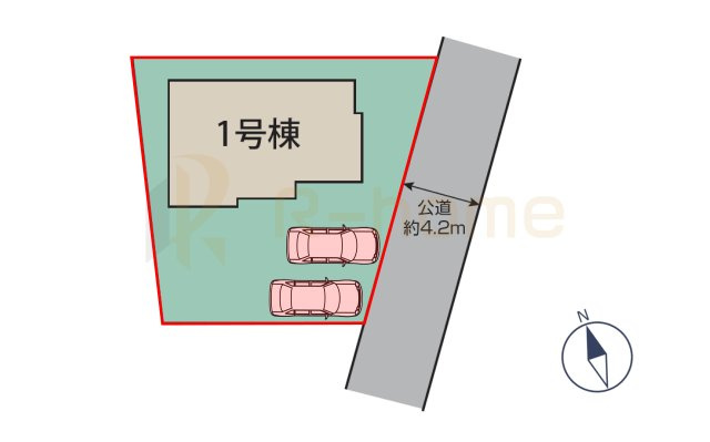 笠間市鴻巣　新築戸建て　1号棟の区画図|大きなお買い物だからこそ、メリット・デメリットを伝えさせて頂きます。
R-homeにお任せください♪