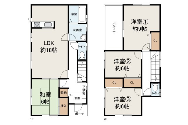 堺市中区上之　中古戸建の間取り