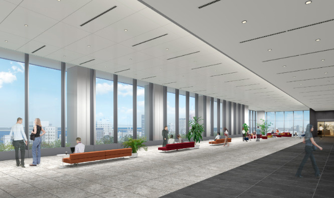 BASEGATE横浜関内のロビー