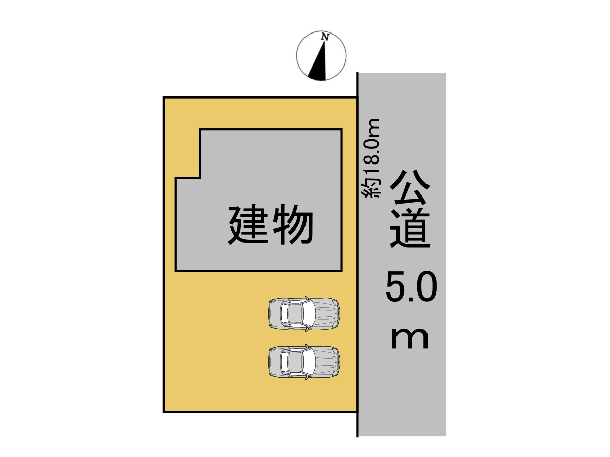 中古戸建　揖斐郡池田町上田　平成25年築の区画図