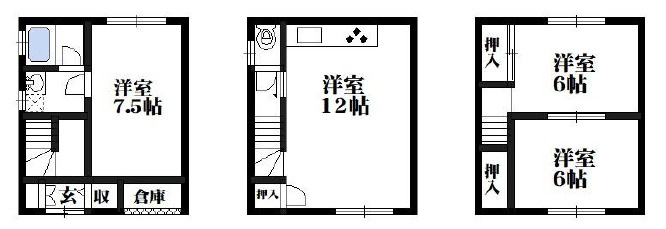 大阪市住吉区杉本２丁目の中古一戸建の間取り