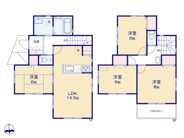 《仲介手数料無料》岩槻区府内２丁目41新築一戸建ていろどりアイタウンの間取り