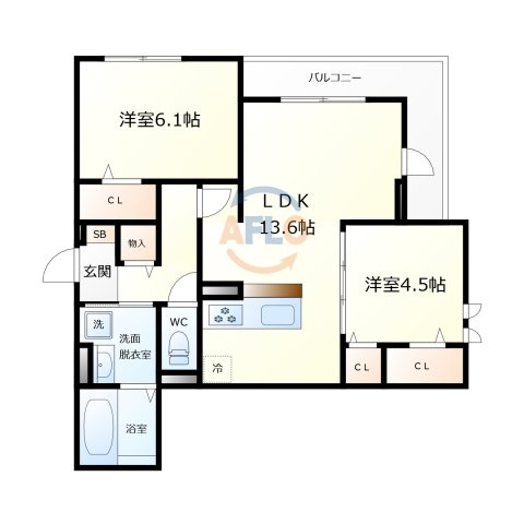 D-ROOM墨江　墨江小学校区の間取り|D-ROOM墨江（ディールーム墨江）　間取り
