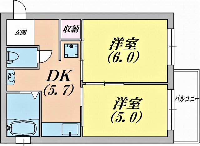オレンジマンションの間取り