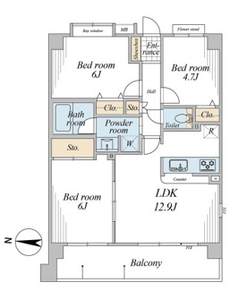 【間取り】 | プライムコート川口北原台