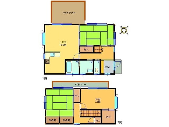 【間取り】 | 大室高原別荘地　戸建