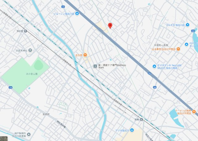加古川市野口町長砂（全7区）土地　2号地の地図