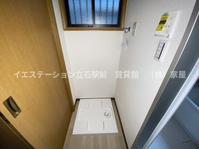 東立石3丁目貸住宅の設備|ドラム式洗濯機もらくらく入ります！
