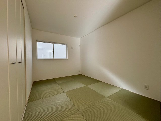 筑後市下北島第5　2号棟の和室|あると嬉しい和室です。客間としてはもちろん、小さいお子さまのプレイルームとして大活躍です♪