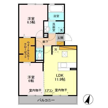 オ・ソレイユABIKOの間取り